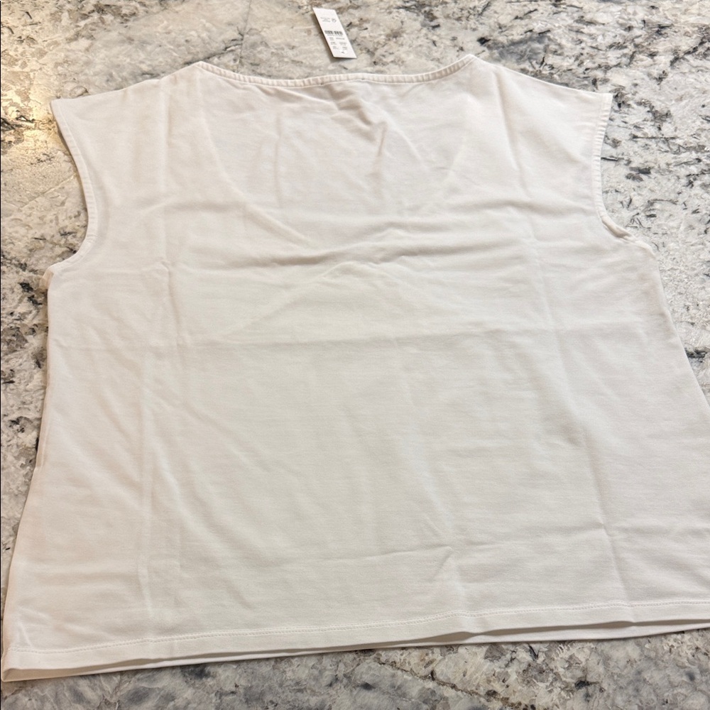 J Crew White Sleeveless Blouse - Picture 5 of 5